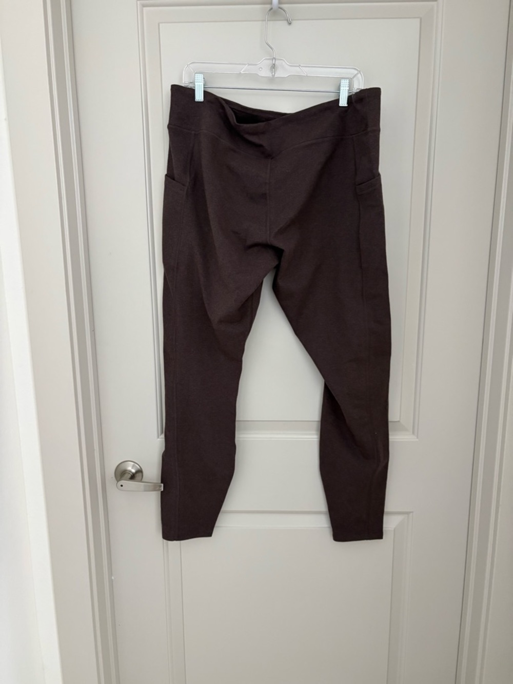 Dark Brown High-Waist Leggings with Side Pocket Pact Organic Cotton NWOT - Picture 4 of 5